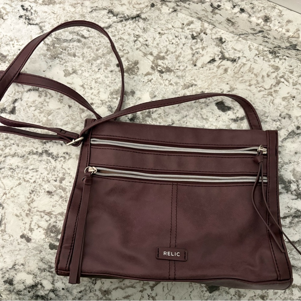 Relic Plum ✨ leather✨ Crossbody Bag